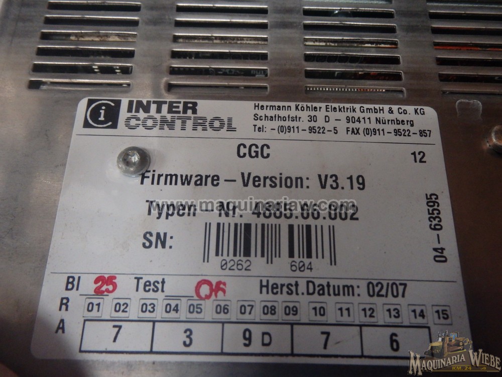 Maquinaria Wiebe KM. 24 - INTERCONTROL DISPLAY